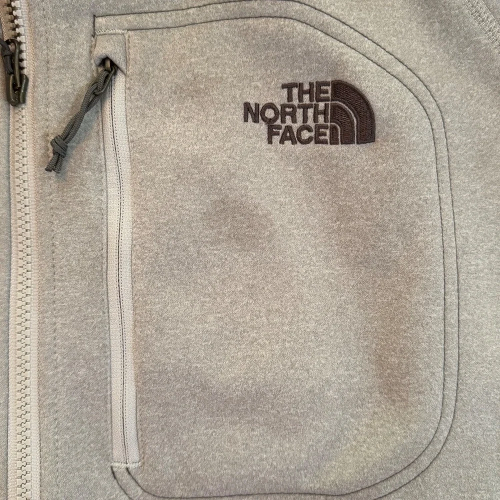 The North Face Men XXL Gray Sherpa Lined Full Zip Fleece Jacket Pockets Gorpcore